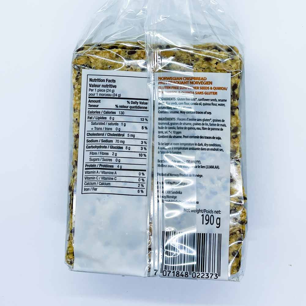 Sigdal Bakeri Sunflower Seeds & Quinoa Crispbread ( 190g) - Lifestyle Markets
