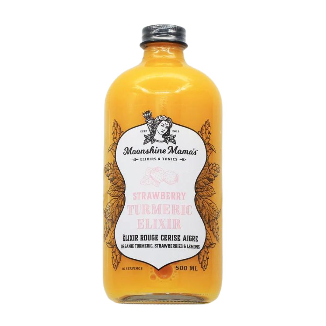 Moonshine Mamas Organic Strawberry Turmeric Elixir (500ml) - Lifestyle Markets