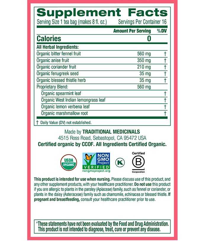 Traditional Medicinals Mother's Milk Tea (16 Bags) - Lifestyle Markets