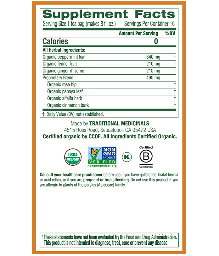 Traditional Medicinals Belly Comfort Tea (16 Bags) - Lifestyle Markets