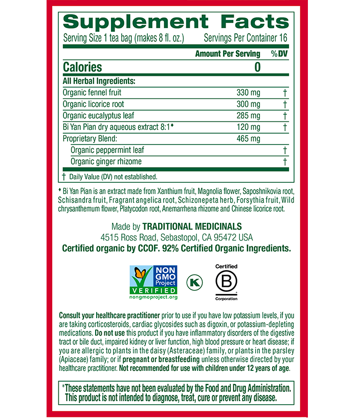 Traditional Medicinals Breathe Easy Tea (16 Bags) - Lifestyle Markets