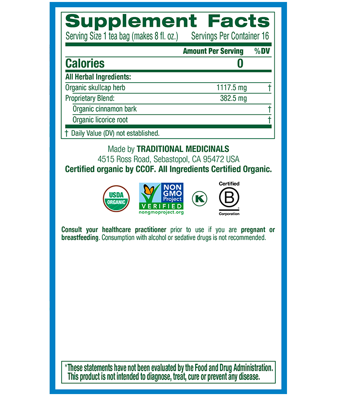 Traditional Medicinals Stress Ease Cinnamon Tea (16 Bags) - Lifestyle Markets