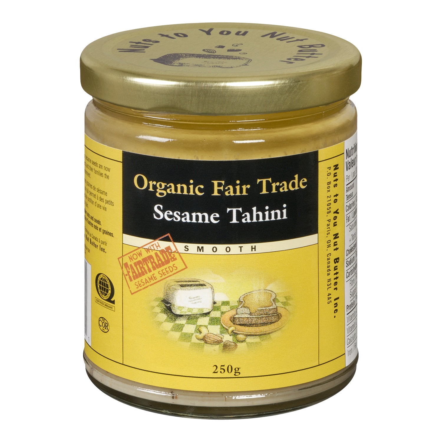 Nuts To You Organic Fairtrade Sesame Tahini (250g) - Lifestyle Markets