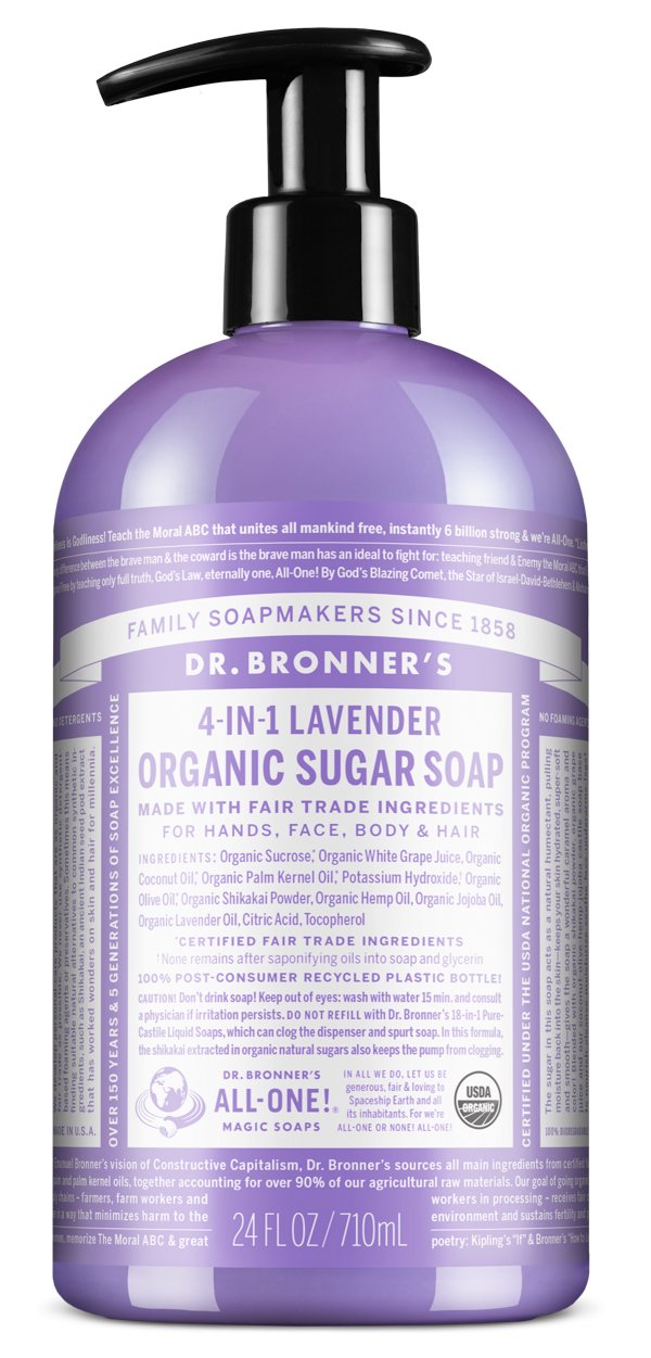 Dr. Bronner's Pump Soap - Lavender (710ml) - Lifestyle Markets
