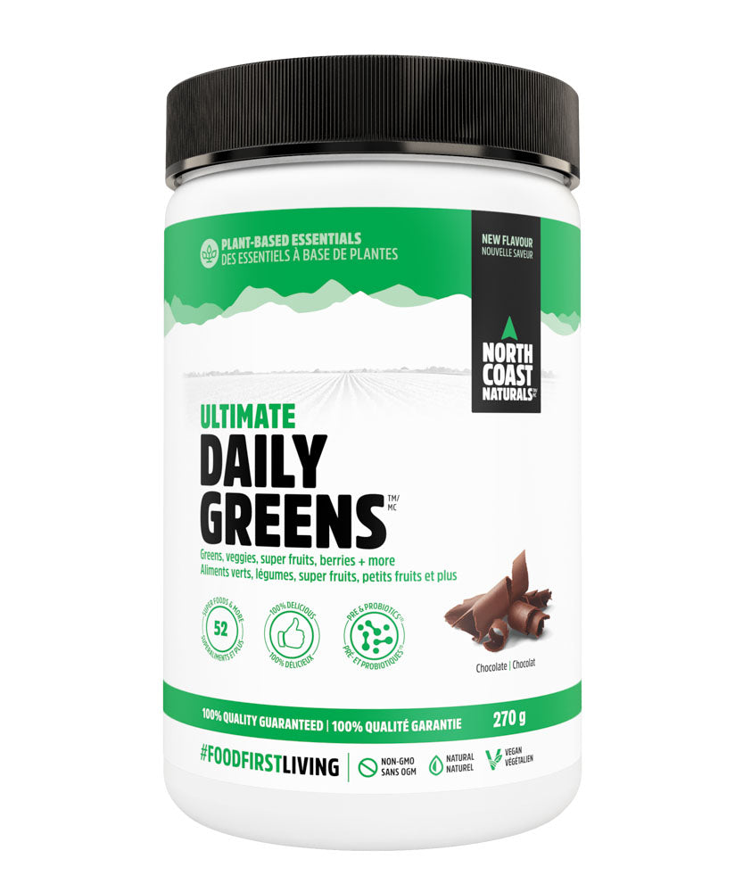 North Coast Naturals Ultimate Daily Greens - Chocolate (270g) - Lifestyle Markets