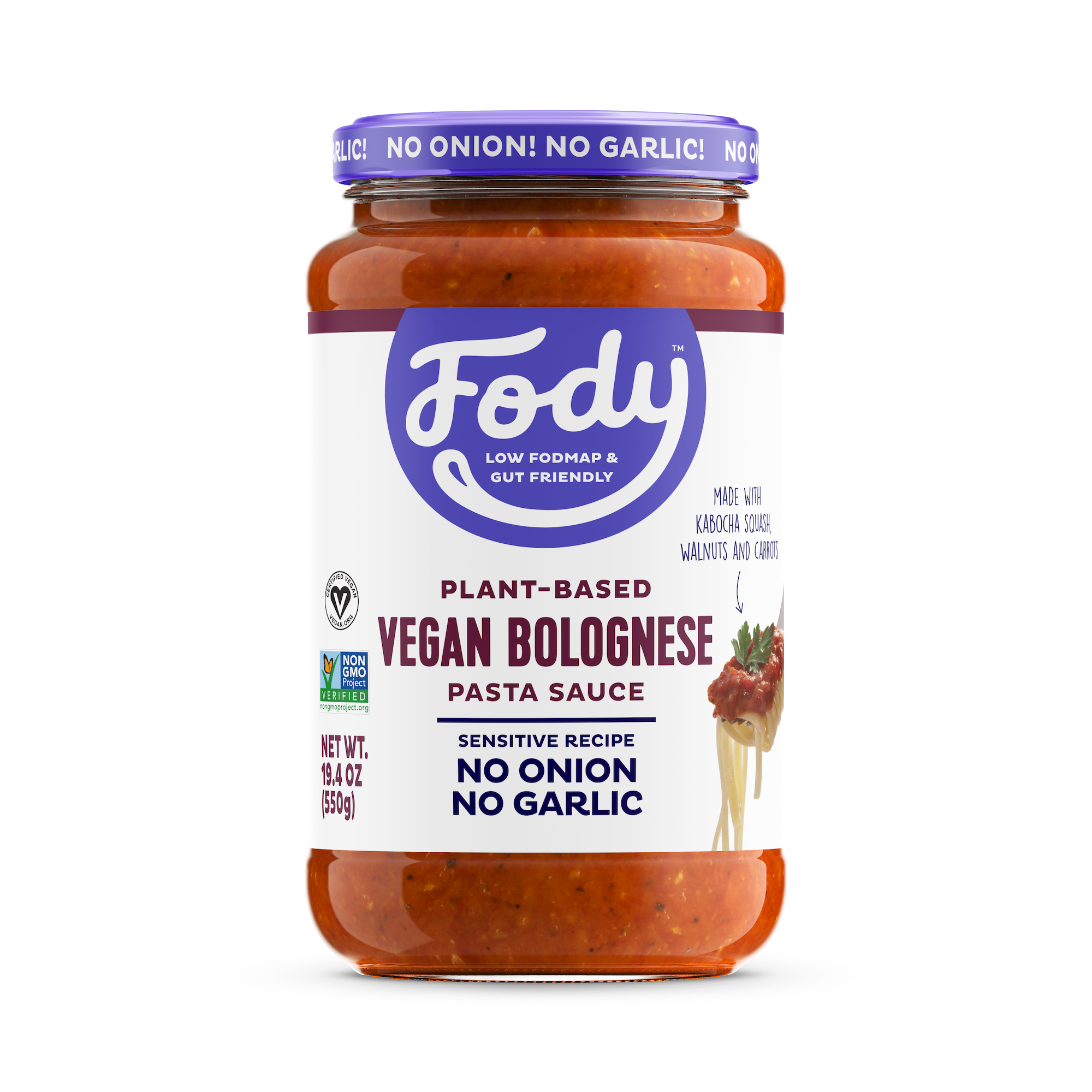 Fody Foods Pasta Sauce - Vegan Bolognese (547 ml) - Lifestyle Markets