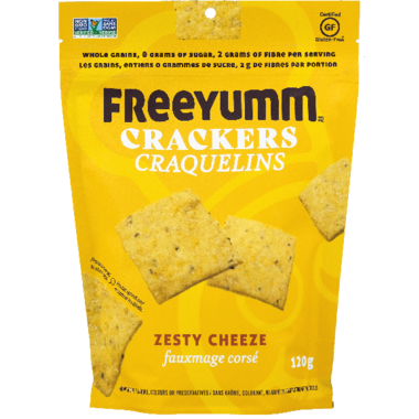 FreeYumm Zesty  Cheeze Crackers (120g) - Lifestyle Markets