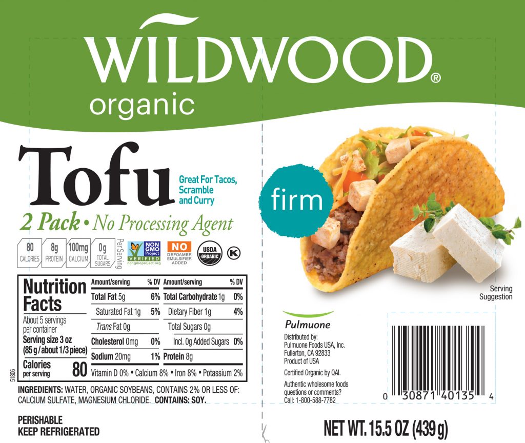 Wildwood Organic Tofu - Firm - 2 pack (439g) - Lifestyle Markets