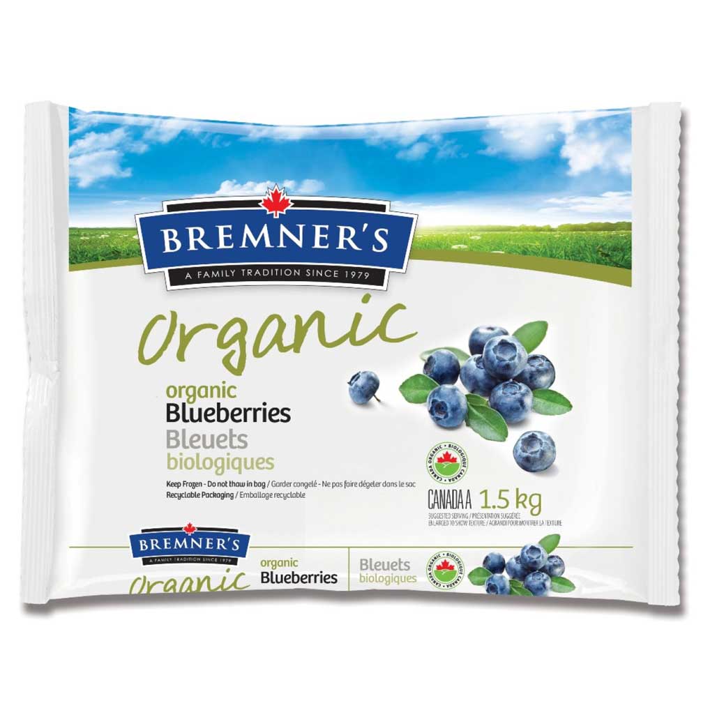 Bremner's Frozen Organic Blueberries (1.5kg) - Lifestyle Markets