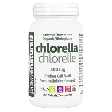 Prairie Naturals Chlorella (500mg) (360 Tablets) - Lifestyle Markets