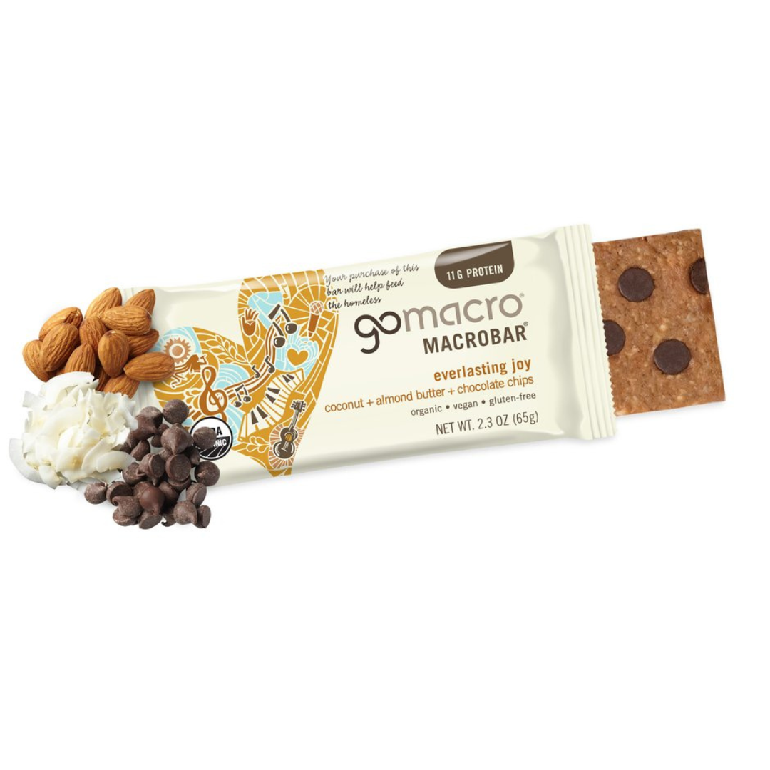 Go Macro Macro Bar - Coconut + Almond Butter + Chocolate Chips (65g) - Lifestyle Markets
