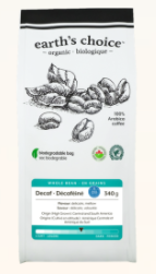 Earth's Choice Organic Coffee - Decaf Whole Bean (340g) - Lifestyle Markets