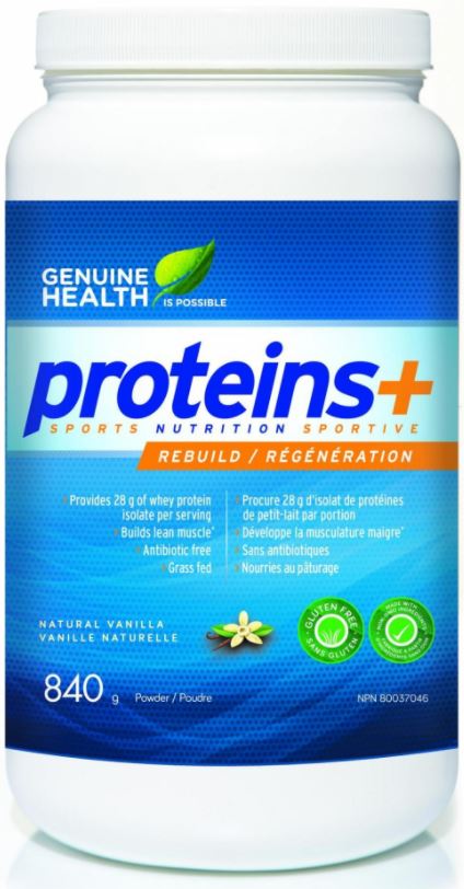 Genuine Health Whey Proteins+  Natural Vanilla (840g) - Lifestyle Markets
