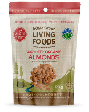 hOMe Grown Living Foods Sprouted Organic Almonds (150g) - Lifestyle Markets
