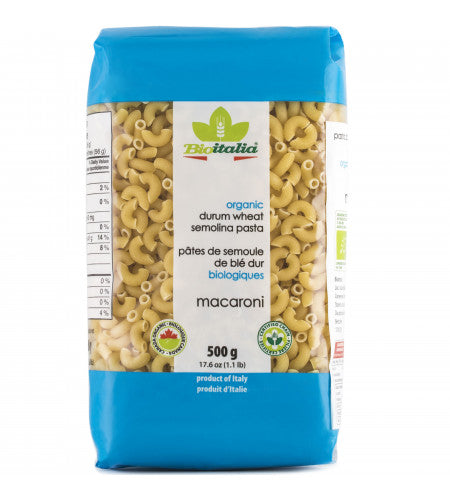 Bioitalia Organic Durum Wheat Pasta - Macaroni (500g) - Lifestyle Markets
