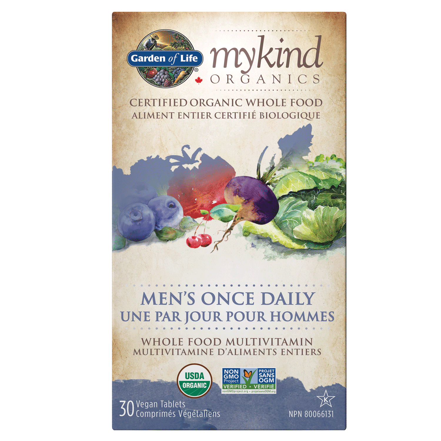 mykind Organics Men's Once Daily (30 VTabs) - Lifestyle Markets