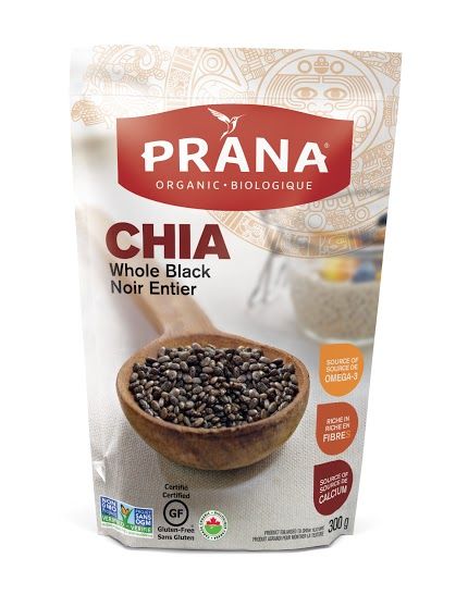 Prana Organic Whole Black Chia (300g) - Lifestyle Markets