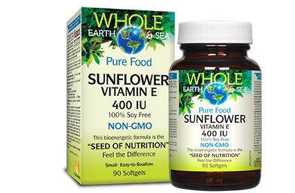 Whole Earth & Sea Sunflower Vitamin E (400iu) Non-GMO (90 Soft Gels) - Lifestyle Markets