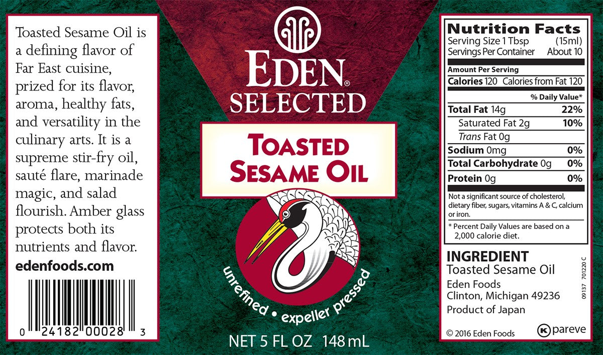 Eden Toasted Sesame Oil (148ml) - Lifestyle Markets