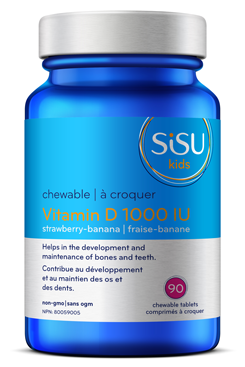 Sisu Kids Vitamin D3 - Strawberry Banana 1000IU (90 Chewable Tablets) - Lifestyle Markets