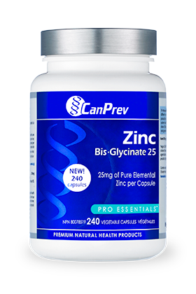 CanPrev Zinc Bis Glycinate 25 (240 VCaps) - Lifestyle Markets