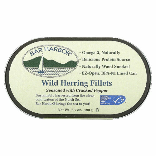 Bar Harbor Wild Herring FIllets Seasoned With Cracked Pepper (190g) - Lifestyle Markets
