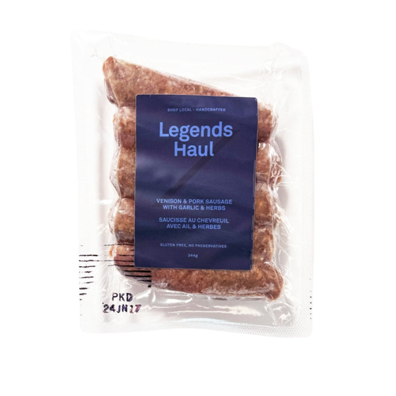 Legends Haul Venison & Pork Sausages with Garlic & Herbs (344g)