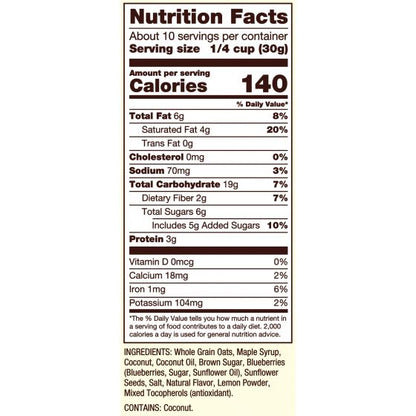 Bob's Red Mill Homestyle Granola - Lemon Blueberry (312g) - Lifestyle Markets