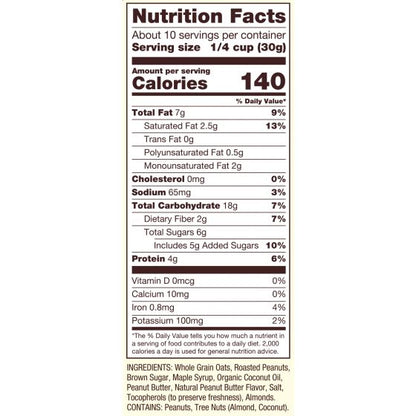 Bob's Red Mill Homestyle Granola - Peanut Butter (312g) - Lifestyle Markets