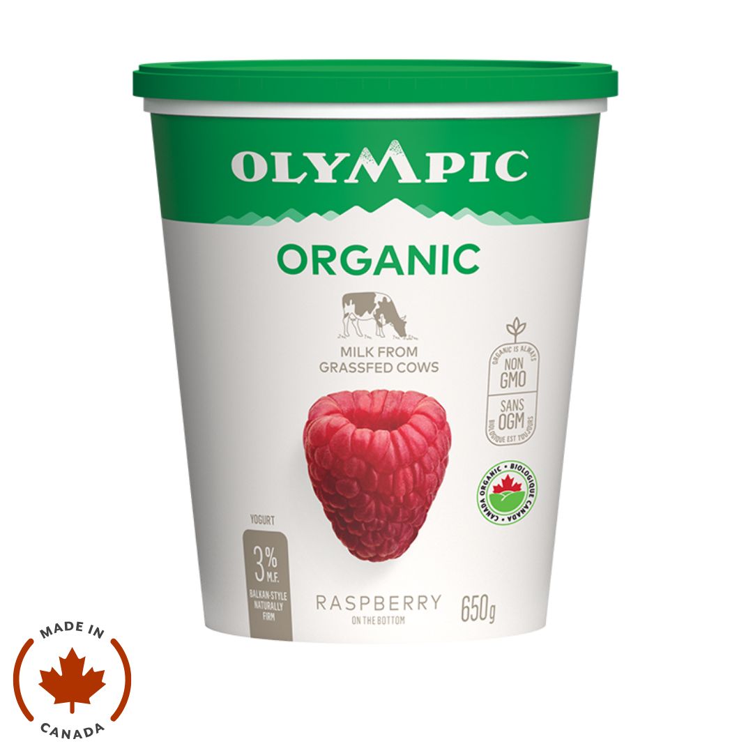 Olympic Organic 3% Yogurt - Raspberry (650g) - Lifestyle Markets