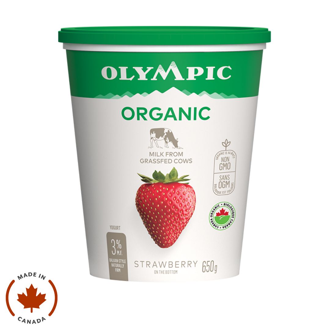 Olympic Organic 3% Yogurt - Strawberry (650g) - Lifestyle Markets