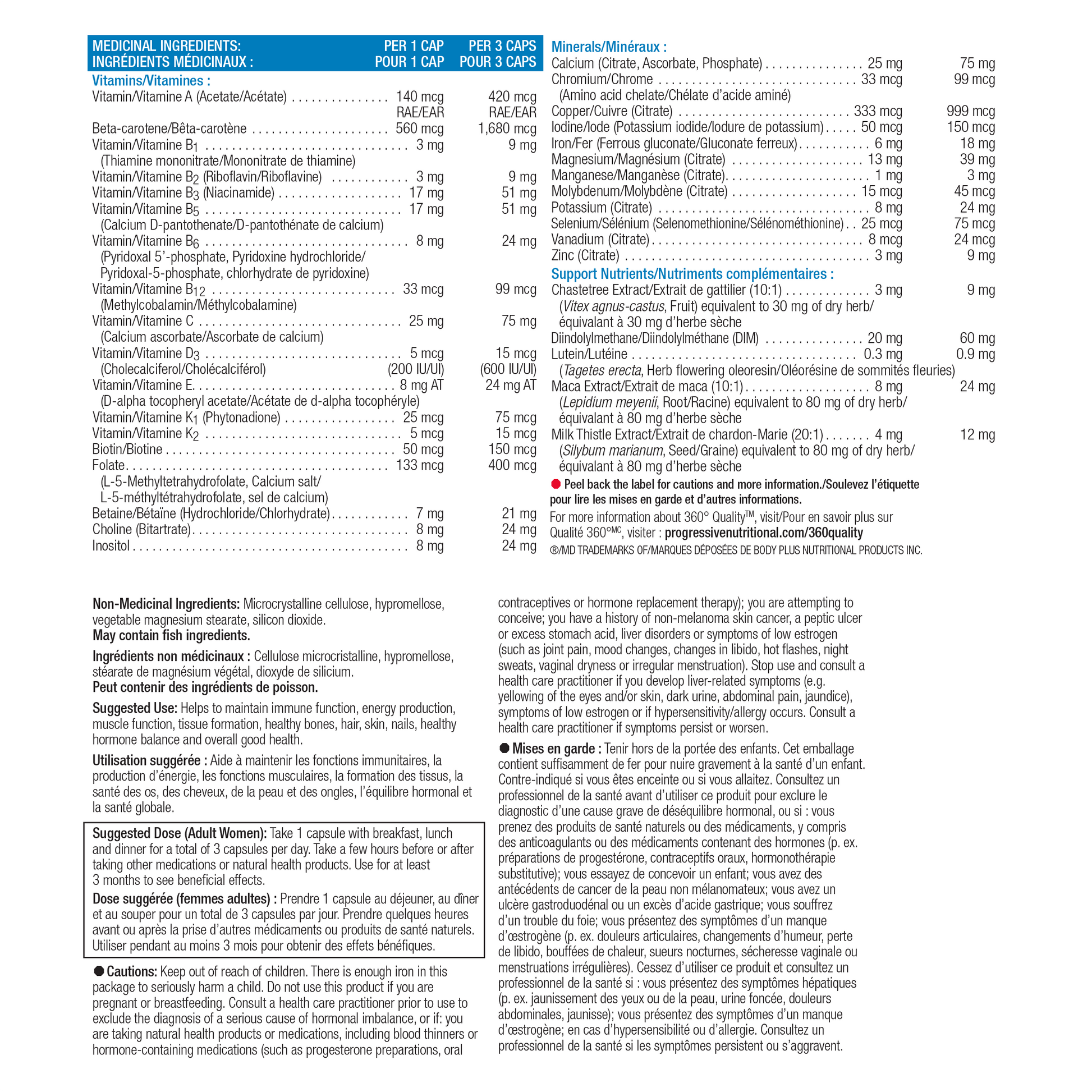 Progressive Women's MultiVitamin (120 VCaps) - Lifestyle Markets