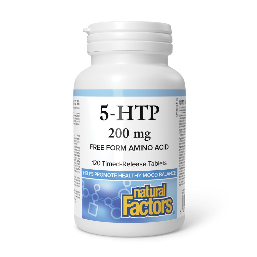 Natural Factors 5-HTP (200mg) 2 Sizes - Lifestyle Markets