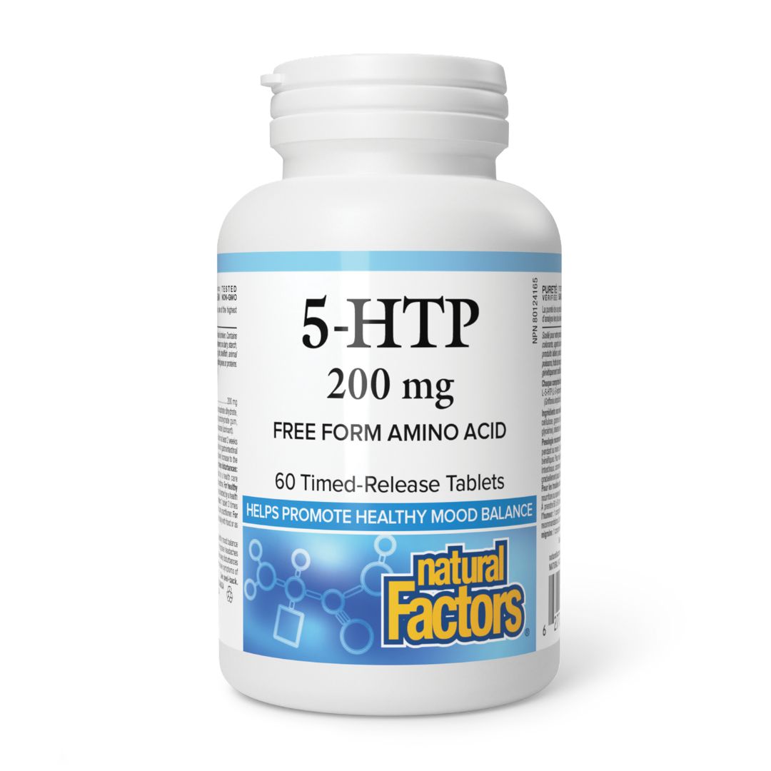 Natural Factors 5-HTP (200mg) 2 Sizes - Lifestyle Markets