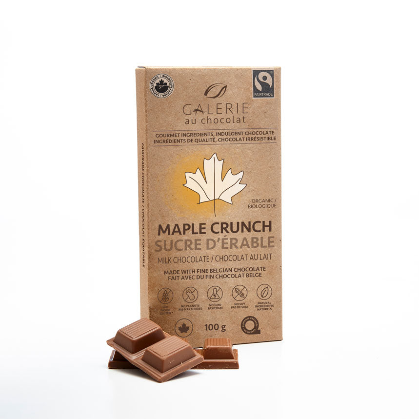 Galerie Au Chocolat Milk Chocolate Maple Crunch (100g) - Lifestyle Markets
