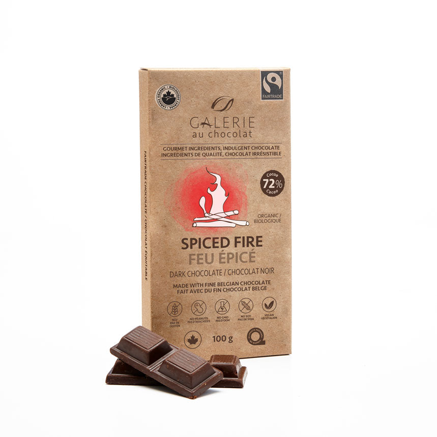 Galerie Au Chocolat Dark Chocolate Spiced Fire (100g) - Lifestyle Markets