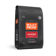 Black coffee bag with Bulletproof branding on a white background