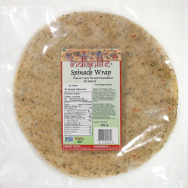 Indianlife Spinach Wrap (500g) - Lifestyle Markets