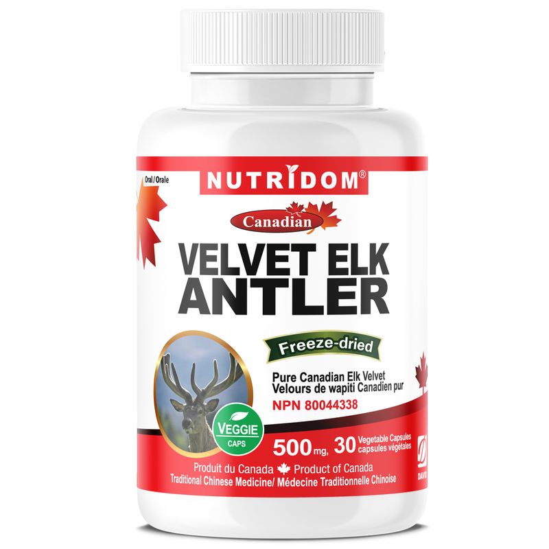 Nutridom Velvet Elk Antler 500mg (30 VCaps)