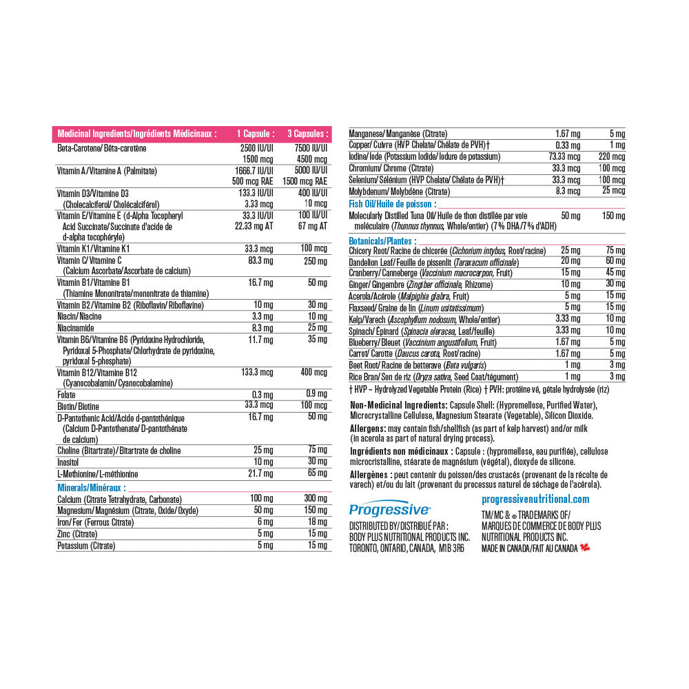 Progressive MultiVitamin - Prenatal Formula (120 VCaps) - Lifestyle Markets