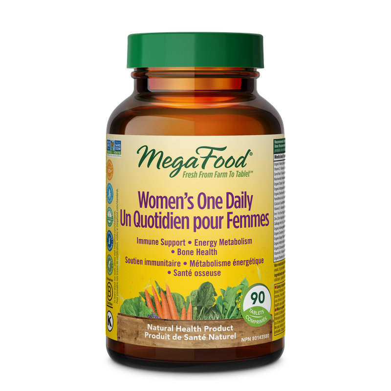 MegaFood Women's One Daily supplement bottle on a white background
