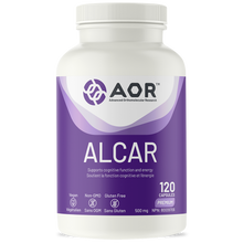 Supplement bottle labeled 'AOR ALCAR' on a white background
