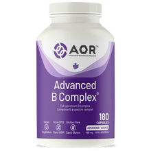 Bottle of AOR Advanced B Complex on a white background
