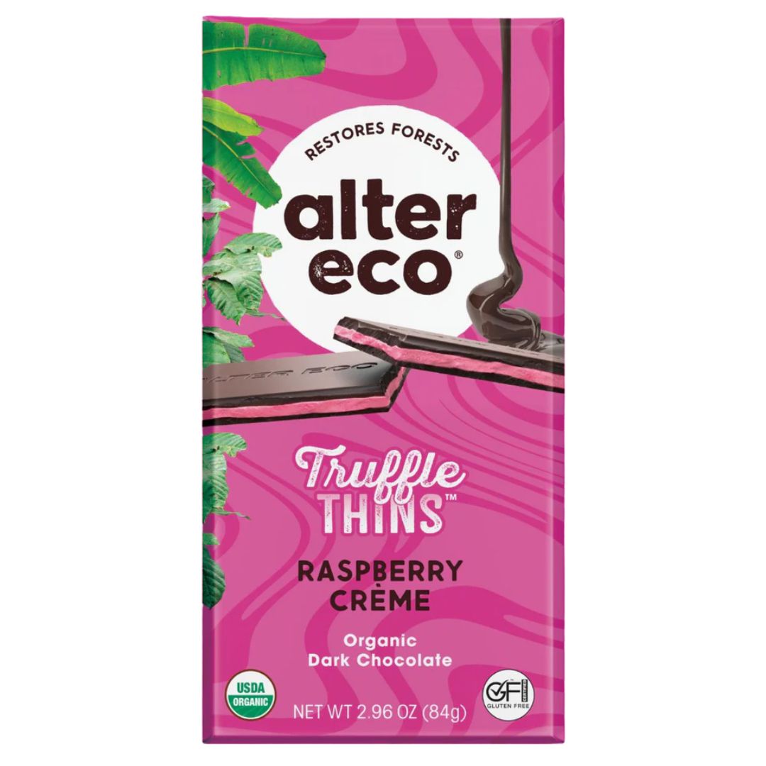 Alter Eco Truffle Thins Raspberry Creme (84g) - Lifestyle Markets