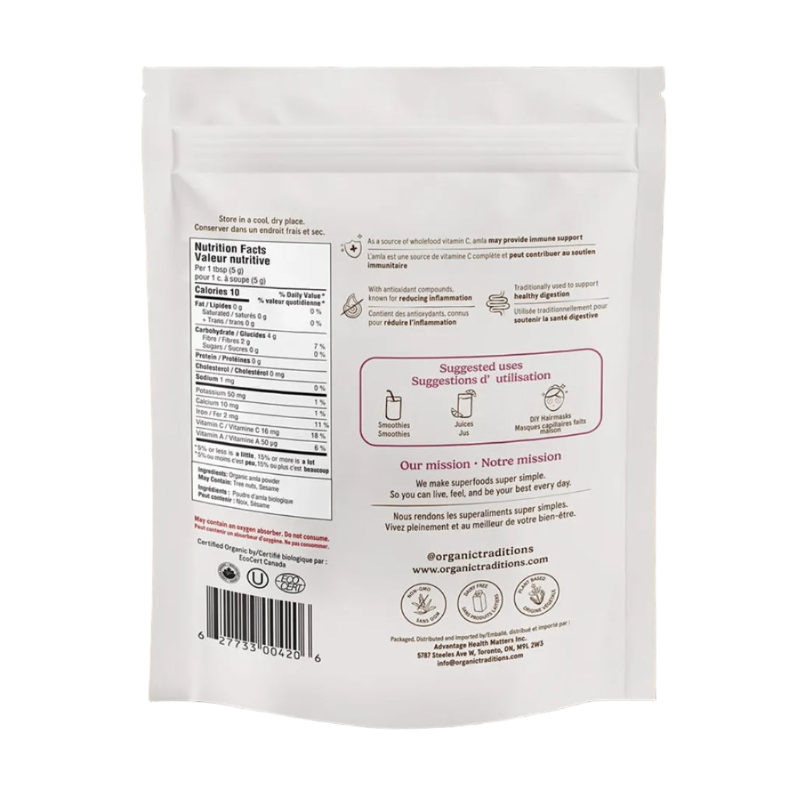 White packaging with text and barcodes on a sandy background
