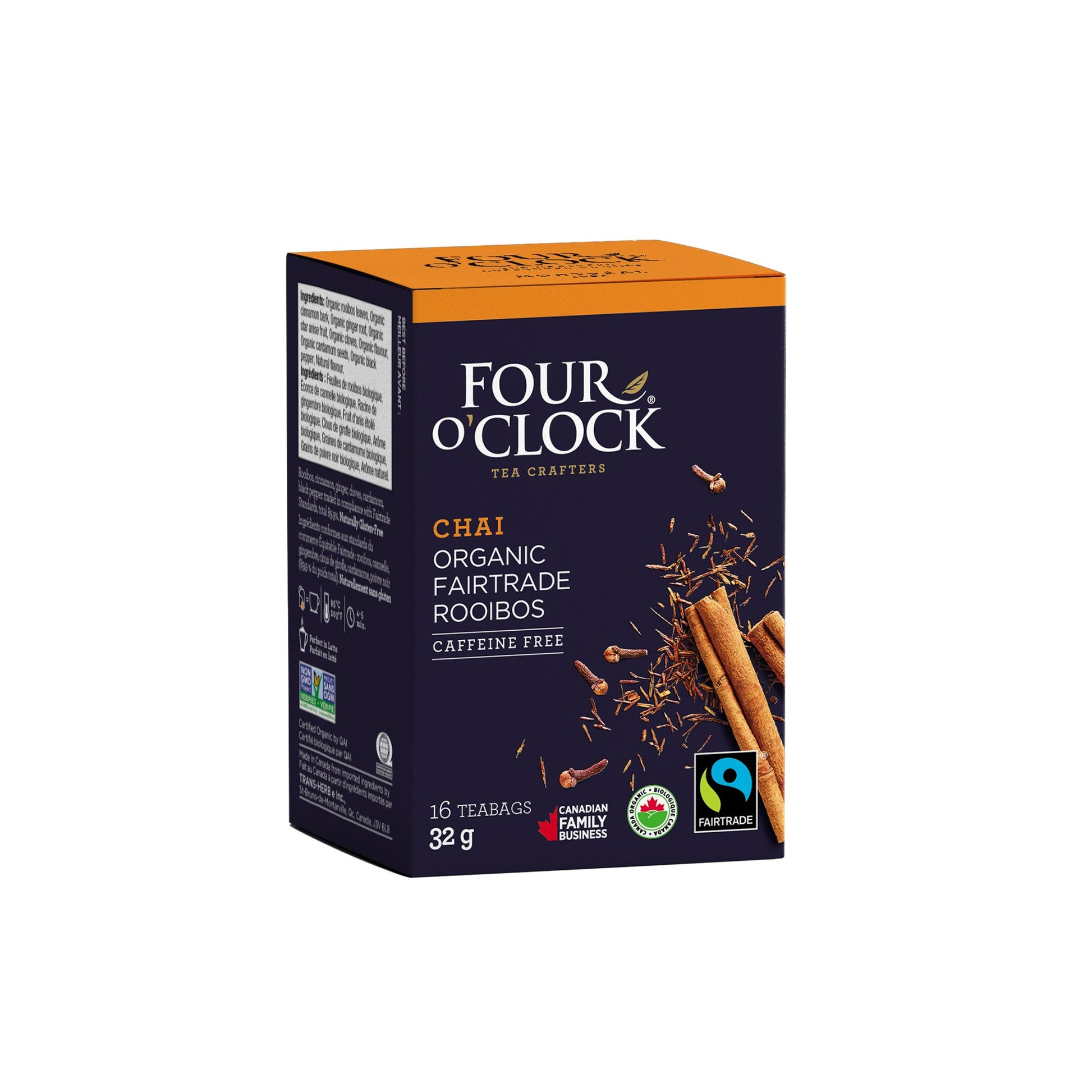 Four O'Clock - Chai Rooibos Tea (16ct) - Lifestyle Markets
