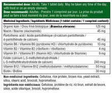 Nutritional supplement label with detailed ingredient list and dosing information.