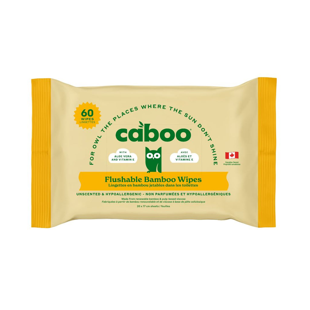 Caboo Bamboo Flushable Wipes (60 ct)