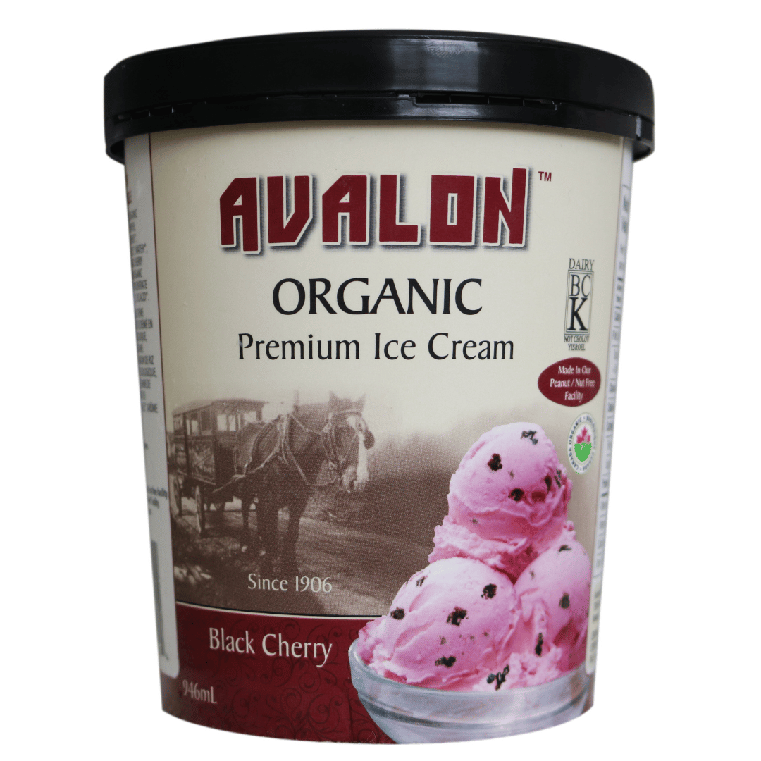 Avalon Organic Ice Cream - Black Cherry (946ml) - Lifestyle Markets