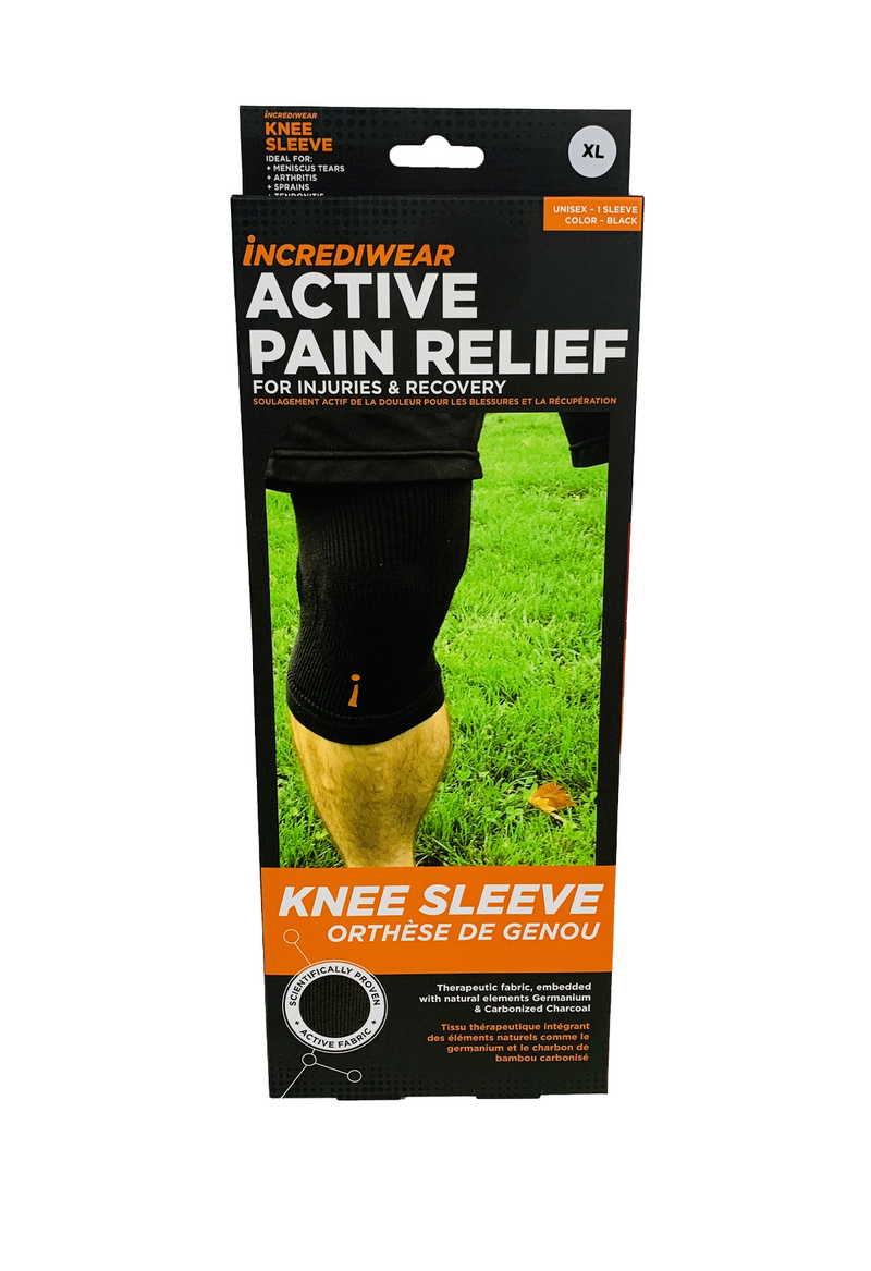 Incrediiwear knee sleeve packaging with grass background